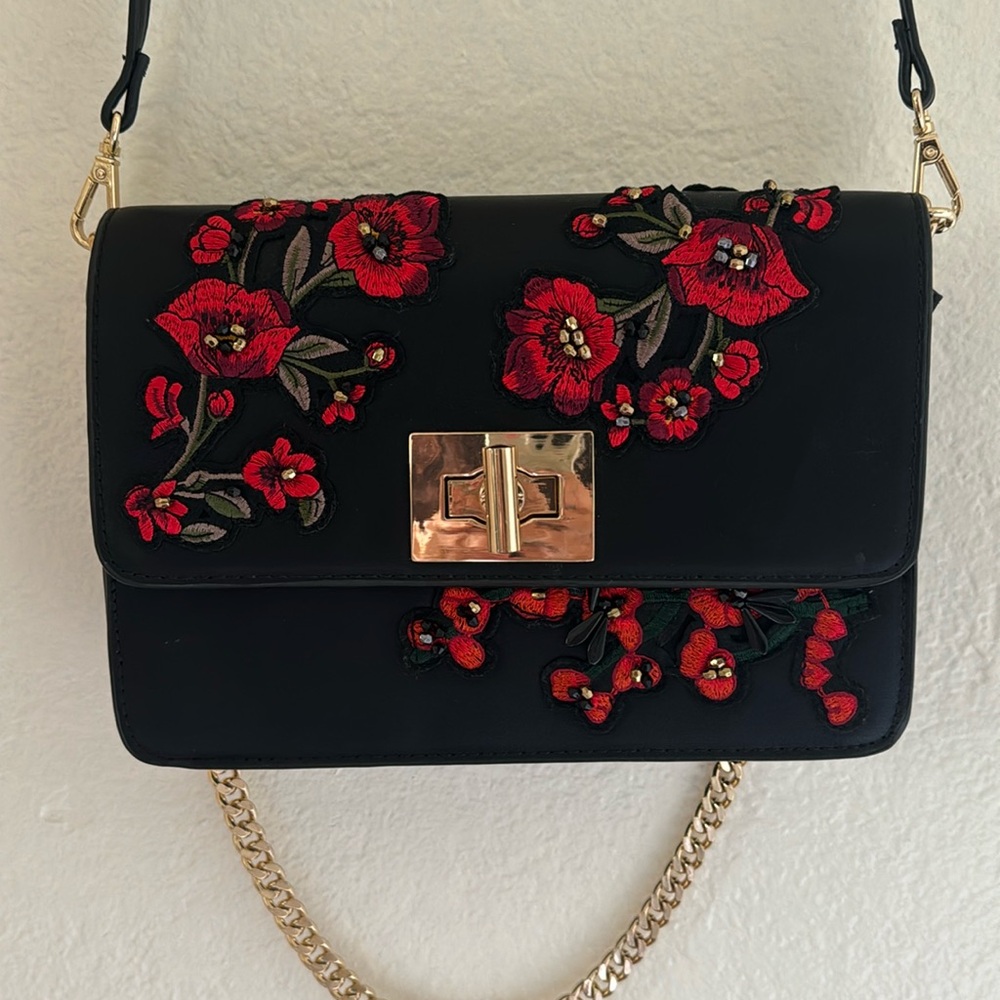 Mango Embroidered Crossbody Bag